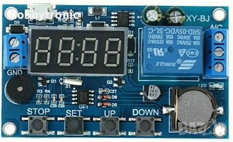 Цифров интервален таймер с часовник RTC и батерия XY-BJ, снимка 1