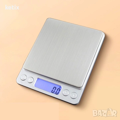Електронна кухненска везна, инокс, 3кг/0.1г