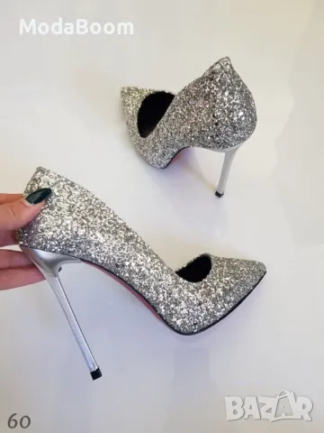 Обувки на ток - Брокат