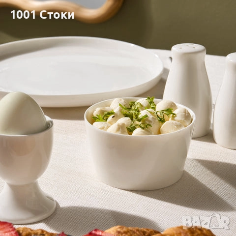 🆕️Голям Сервиз за Закуска от 38части Karaca Stream Pure Favaro Бял Порцелан , снимка 4 - Сервизи - 52047109