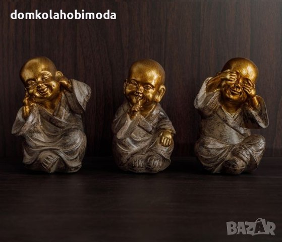 Керамична фигура на етнически монах, 9х10х16 см , снимка 4 - Декорация за дома - 42057347