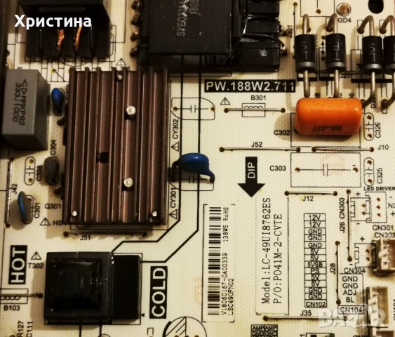 Sunny SN43DIL13/0216 13AT209V2.0,Sharp LC-49UI8762ES T.MS6488E.U703,JTC GU0DD-ASS55N CV538H-Q50 , снимка 12 - Части и Платки - 50866774