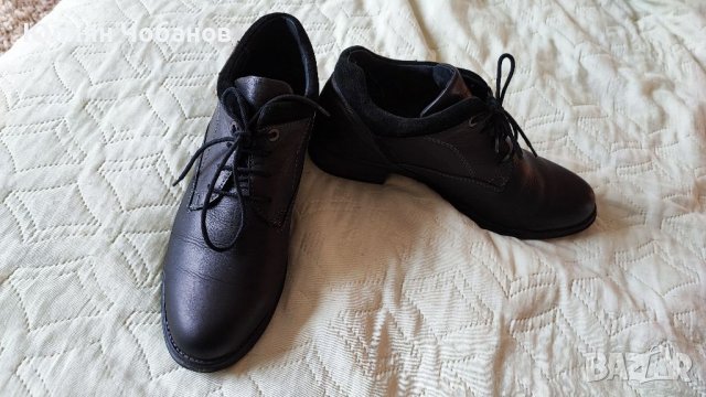 Дамски черни обувки Real, естествена кожа, 39 номер, снимка 1 - Дамски елегантни обувки - 39038067