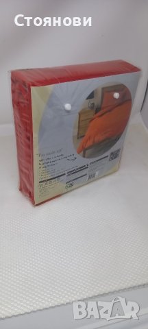 Червен 100% памук king size комплект завивки
