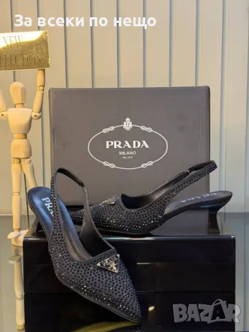 Prada Дамски Официални Обувки На Ток С Кристали Прада Код SEM-8, снимка 2 - Дамски обувки на ток - 55710272