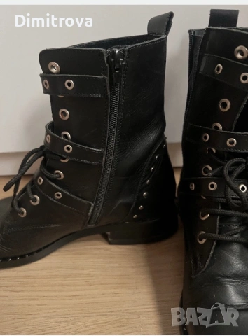 Боти Bata естествена кожа, снимка 4 - Дамски боти - 53792770