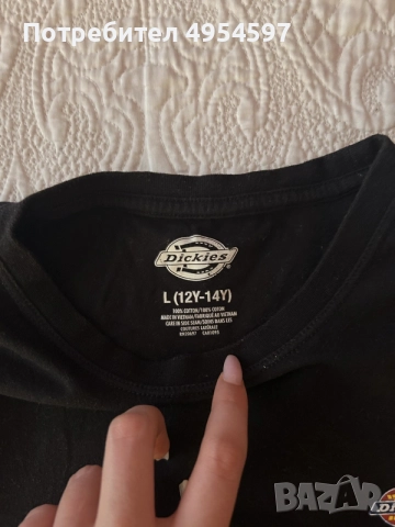 Черна тениска на Dickies, снимка 3 - Тениски - 56260881