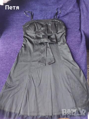 Черна рокля с пайети