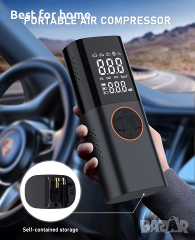 SUAVO Преносима въздушна, електрическа помпа за гуми, снимка 8 - Аксесоари и консумативи - 51568239