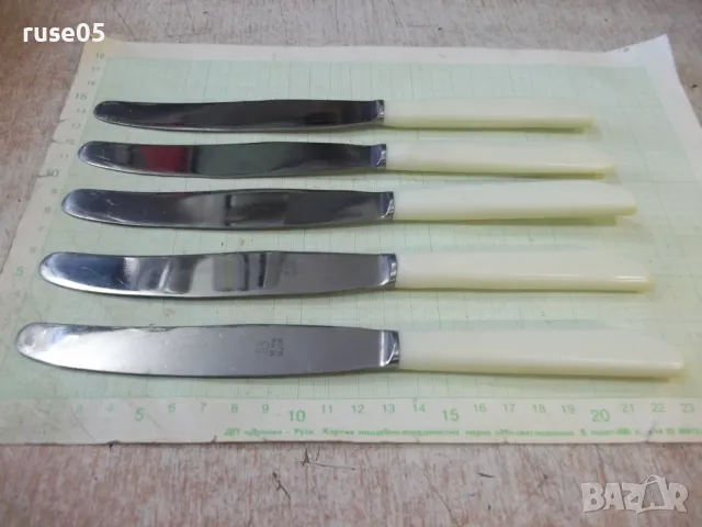 Лот от 5 бр. ножа нови съветски, снимка 2 - Прибори за хранене, готвене и сервиране - 48741874