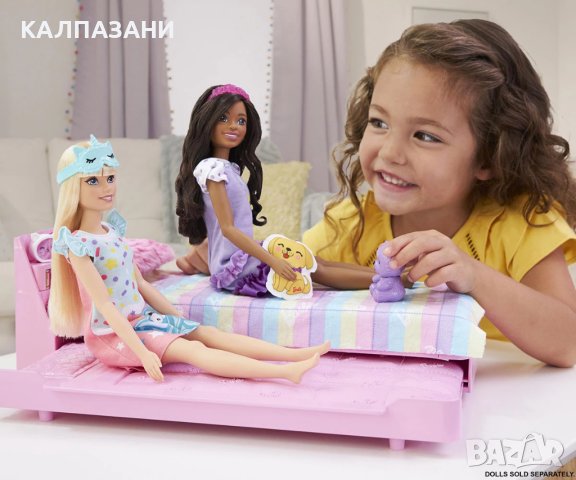 Кукла Barbie - Моята първа Барби: Комплект Време е за сън Mattel HMM64, снимка 6 - Кукли - 42047006