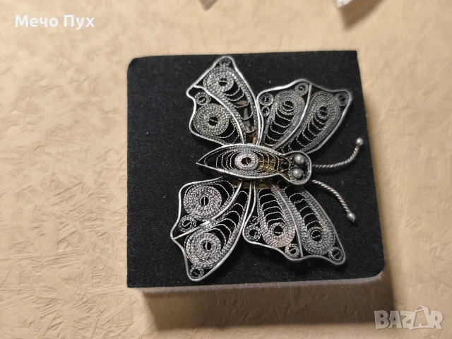 Стара сребърна брошка (17), снимка 2 - Колиета, медальони, синджири - 52713859
