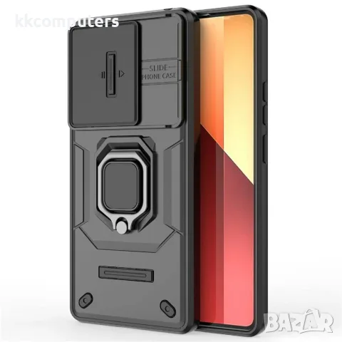 За Xiaomi Redmi Note 14S 4G Удароустойчив PC TPU Калъф с Въртяща Стойка, Капаче за Камерата и Скрийн, снимка 7 - Калъфи, кейсове - 56164672