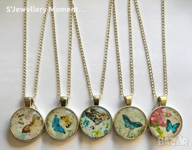 Елегантни колиета с пеперуди, снимка 4 - Колиета, медальони, синджири - 53767088