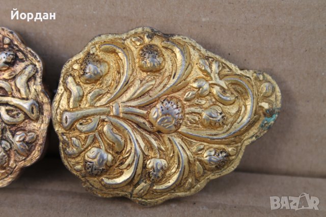 Сребърни пафти с живачна позлата, снимка 3 - Антикварни и старинни предмети - 44479918