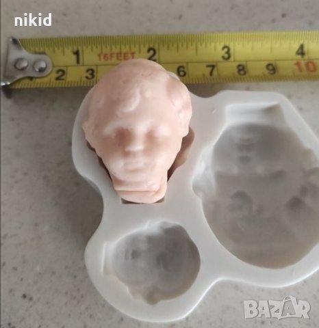 Лице лица глава мъж жена момче момиче бебе форма форми керамичен молд, снимка 1 - Форми - 35759276