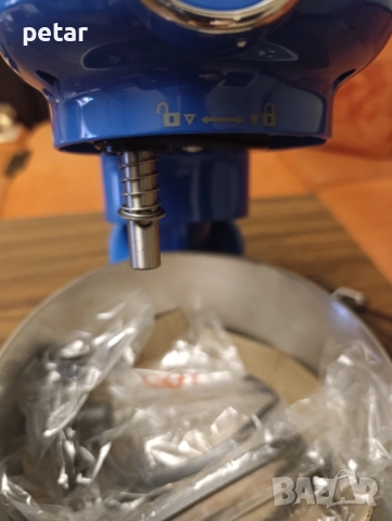 SilverCrest SKML 600 BA1 600W Ретро Син Кухненски робот, снимка 11 - Миксери - 52776893