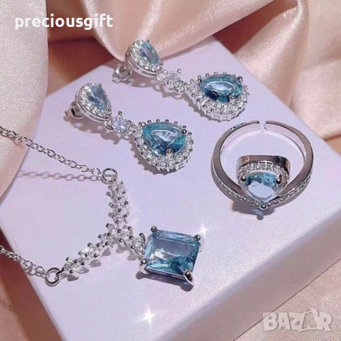 Комплект бижута - колие, обеци и пръстен