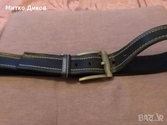 Колан естествена кожа дълъг 130см на 4см , снимка 3 - Колани - 53322462