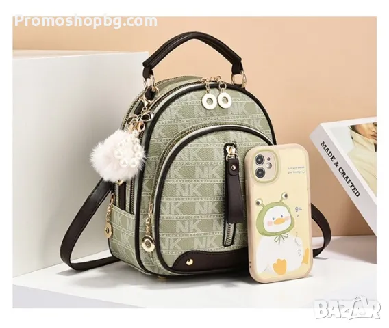 Дамска раница NK, черна или бяла, снимка 4 - Раници - 48951352