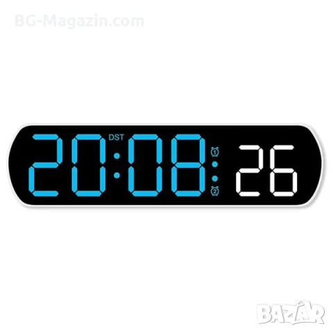 Електронен настолен LED часовник с термометър аларма постоянно светещ на ток USB за дома офиса нов, снимка 4 - Други - 51178926