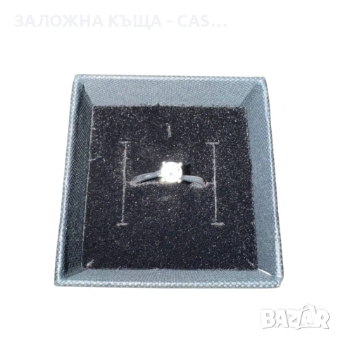 Пръстен 14к Бяло Злато С Камък | Gold | Bqlo Zlato, снимка 6 - Пръстени - 53704507