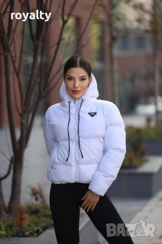 Prad🅰️ Бяло Дамско Зимно Яке , снимка 4 - Якета - 52561355