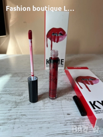 Нови матови комплекти червило + молив на марката KYLIE цветовете са червен , телесен и тъмно лилав ❤, снимка 9 - Декоративна козметика - 52119877