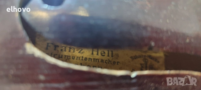 Цигулка Franz Hell, снимка 7 - Антикварни и старинни предмети - 53780974