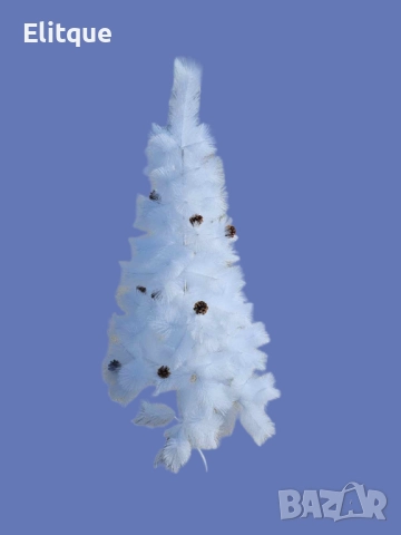 Коледна Снежно бяла или зелена елха с шишарки + пласмасова стойка ТОП ПРЕДЛОЖЕНИЕ, снимка 16 - Декорация за дома - 52495394
