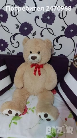 Голям плюшен мечок - 1м., снимка 2 - Плюшени играчки - 52127529