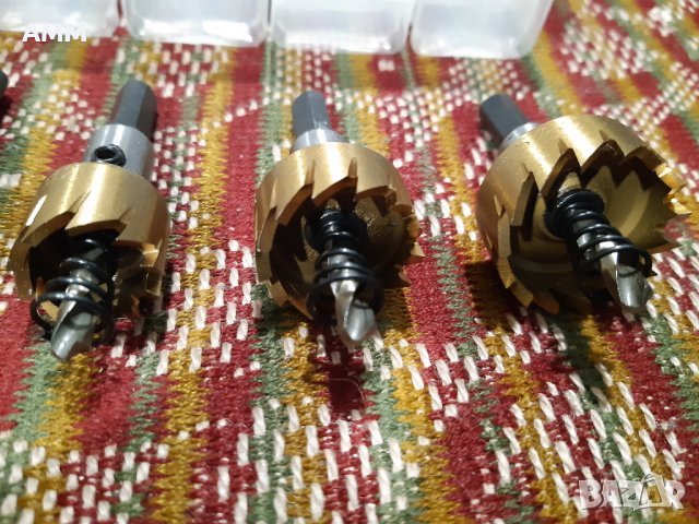 Боркорони за метал комплект от  Ф16, Ф18,5  Ф20 , Ф25 , Ф30 - HSS , снимка 4 - Стругове - 38975513