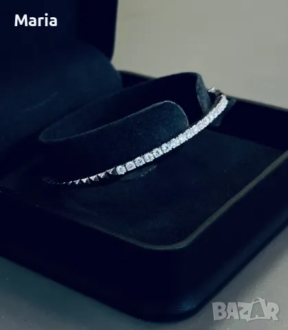 Луксозна гривна бяло злато и диаманти, снимка 1