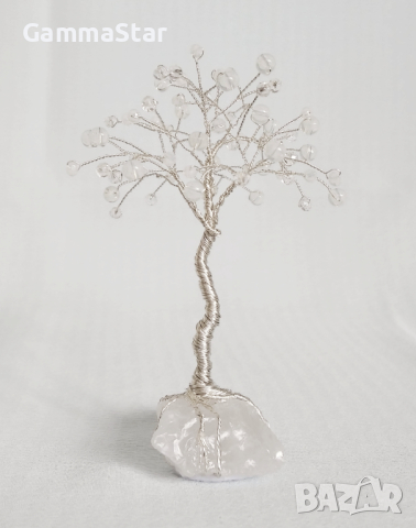 Декоративно мини дръвче с лунен камък/ Идея за подарък/ Декорация за дома или офиса, снимка 4 - Други - 44668631