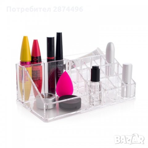 1758 Акрилен настолен органайзер за червила и лакове с 16 отделения, снимка 8 - Други - 35785598
