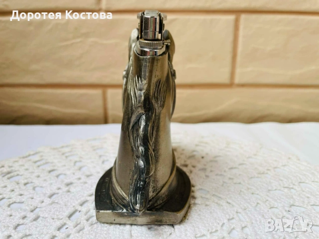 Красива запалка от Англия от цветен метал, снимка 3 - Антикварни и старинни предмети - 53389490