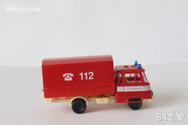 SPM H0 1/87 ROBUR РОБУР ПОЖАРНА КАМИОН МОДЕЛ, снимка 4 - Колекции - 53655253