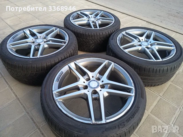 Оригинални джанти Мерцедес АМГ 18" 5х112 спорт пакет Mercedes AMG 18 5x112 с гуми, снимка 5 - Гуми и джанти - 56235199