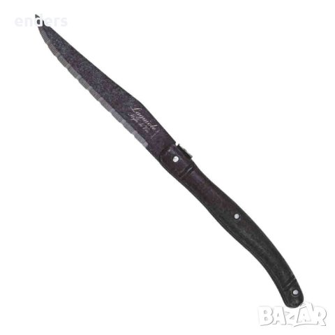 Комплект 6 ножa за стекове с дървена поставка Laguiole Style de Vie Premium Black Stonewash, снимка 3 - Прибори за хранене, готвене и сервиране - 42176823