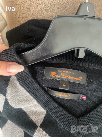 Мъжки пуловер черен, снимка 2 - Блузи - 41581898