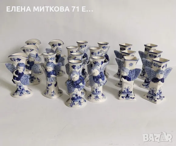 Малки порцеланови вазички на Делфт 4 модела общо 18 бр