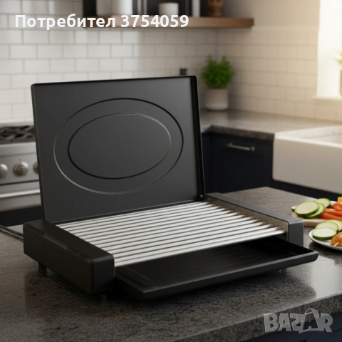 Електрическа скара с капак Oliver Voltz OV51015QC – 1800W мощност за бързо, чисто и равномерно готве, снимка 4 - Скари - 53075939