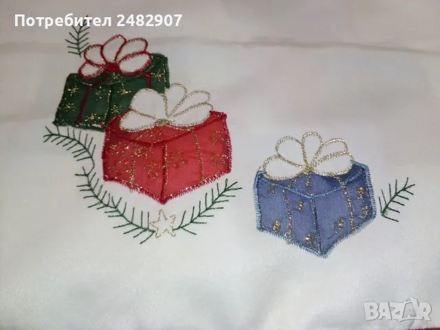 Луксозна малка Коледна покривка , снимка 7 - Покривки за маси - 48248453
