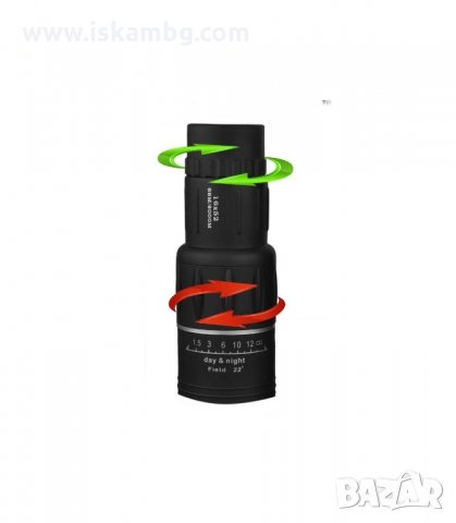 КОМПАКТЕН МОНОКЪЛ С ВОДОУСТОЙЧИВ КОРПУС 16X52 - код 1034, снимка 4 - Екипировка - 34062512