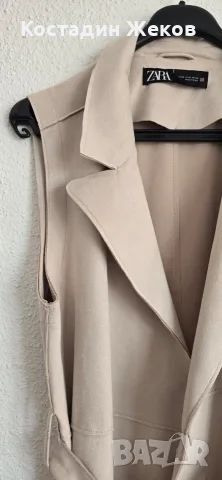 Нов. Дамски елек от изкуствен велур на Zara , снимка 4 - Елеци - 55890645