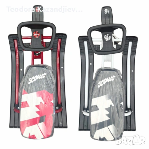 Зимна шейна с кормило, предни и задни ски и метална спирачка Mustang, снимка 7 - Други стоки за дома - 53032166