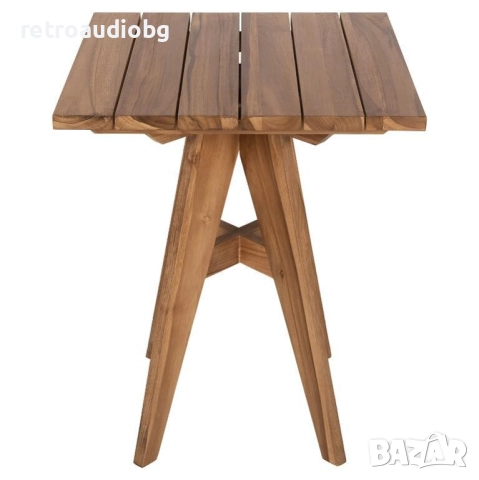 Градинска квадратна маса ЛЕО 60x60 масив тиково дърво