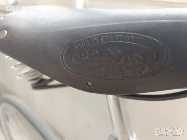 Класически градски велосипед с оригинално седло Brooks B66 S- ретро стил, отлична форма, снимка 5 - Велосипеди - 52368041