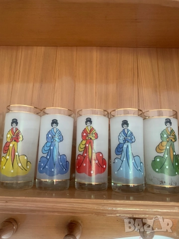 Стъклени чаши за безалкохолно* от Соца, снимка 3 - Сервизи - 51467518