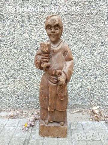 Дърворезба статуетка Монах, снимка 2 - Статуетки - 51871898